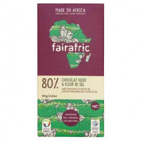 Chocolat noir 80% fleur de sel Fairafric